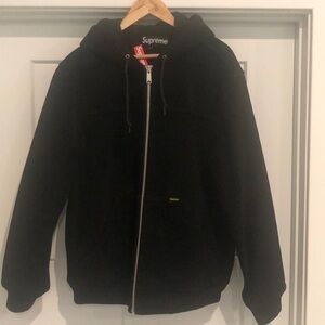 XL Supreme suede hoodie